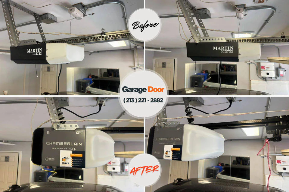 Before and after: garage door company Eaton Estates, OH